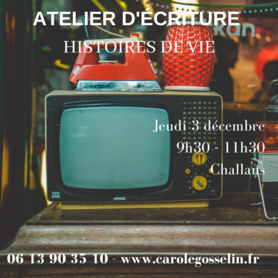 Atelier d'écriture Histoires de vie
