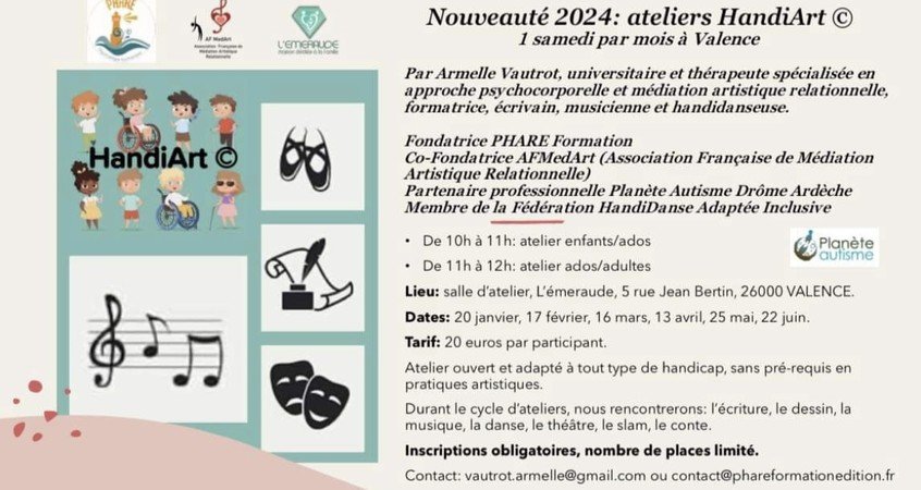 Ateliers mensuels HandiArt