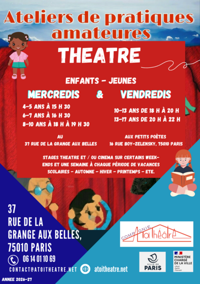 Compagnie A TOI THEATRE - ATELIERS DE PRATIQUE DU THEATRE
