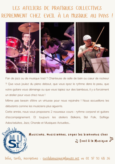 Eveil à la Musique au Pays - Les ateliers reprennent chez Eveil à la Musique !