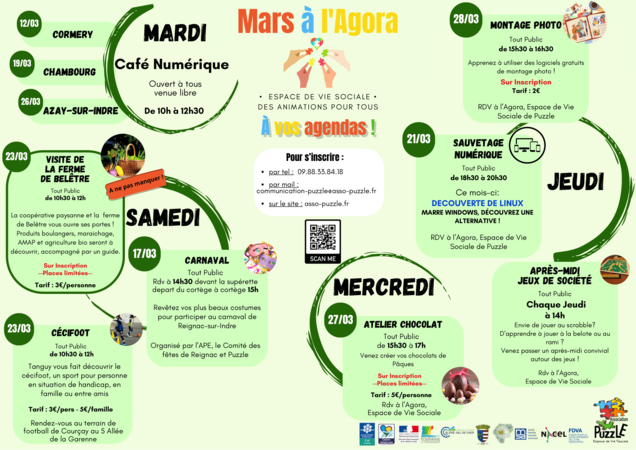 Newsletter Mars | Espace de Vie Sociale Reignac-sur-Indre