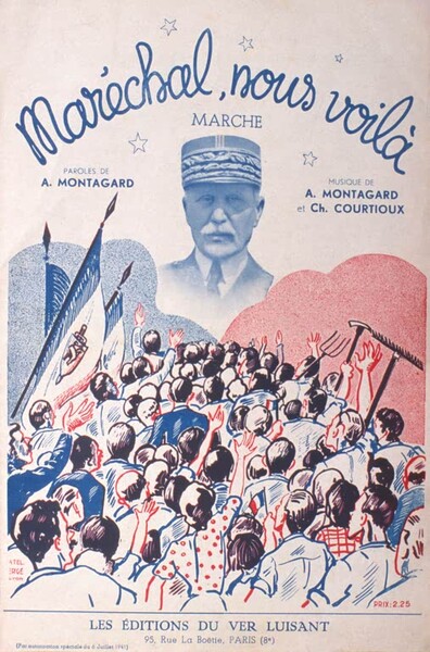 Partition de la chanson "maréchal nous voila"