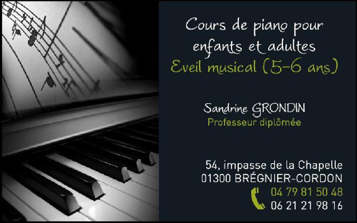 Sandrine Grondin  - Cours  de piano    
