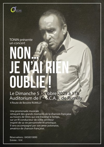 Tonin Poligner - Spectacle NON...Je n’ai rien oublié...