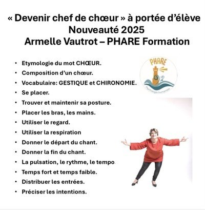 Armelle Vautrot - PHARE Formation - Formation Chef.fe de choeur adaptée aux enfants et aux ados