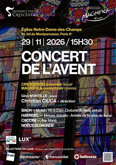 CONCERT DE L'AVENT : CHOEUR ET CUIVRES, BACH, HAENDEL...