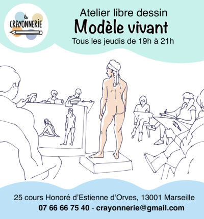 La Crayonnerie - Ateliers libres de dessin d’après modèle vivant