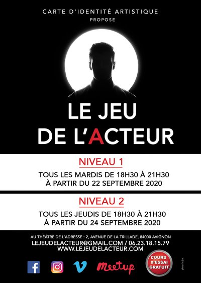 Le jeu de l'Acteur - Cours d'interprétation mêlant théâtre et cinéma