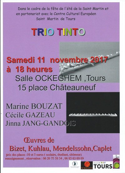 Trio TINTO - Concert du Trio TINTO, 2 flûtes et piano
