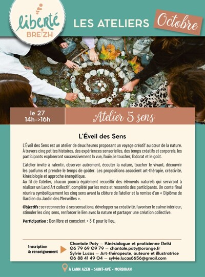 Atelier créatif « Les 5 sens » – Saint-Avé