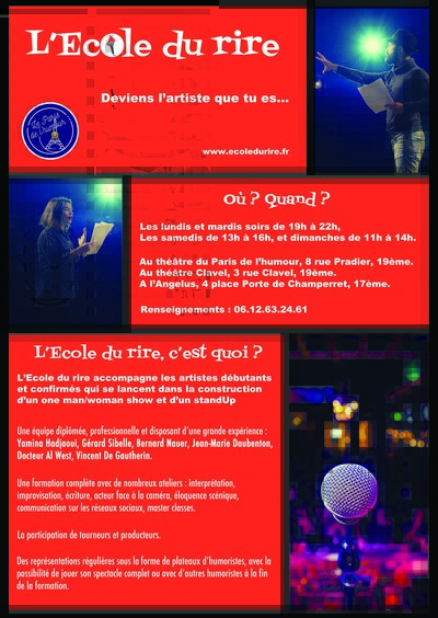 Paris de l'humour - L'Ecole du rire ouvre ses portes