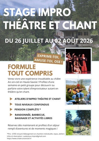 Stage Impro & Chant en montagne proche d' Annecy