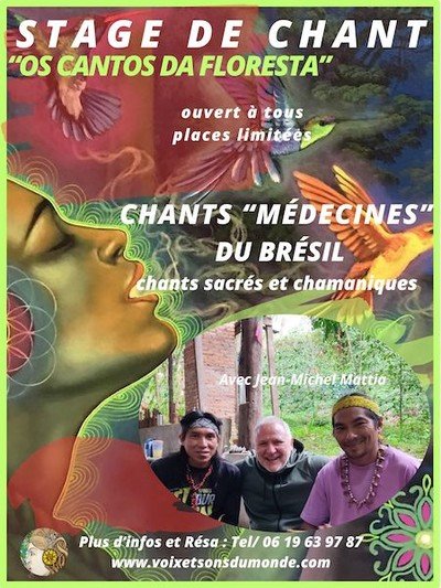 STAGE DE CHANTS MEDECINES DU BRESIL EN SUD LOZÈRE