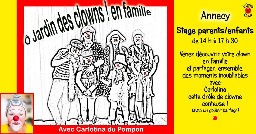 Stages "Ô Jardin des clowns ! en famille" (parents/enfants)