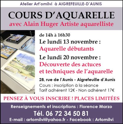 Atelier Art'omilvi - Cours d'aquarelle 