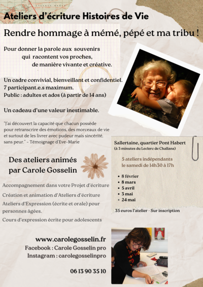 Rendre hommage à mémé, pépé et ma tribu !