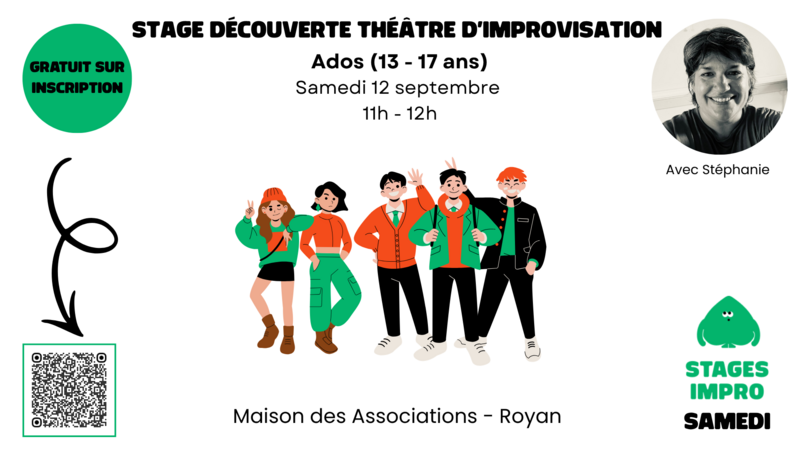 Stage découverte impro ados (13 - 17 ans) 