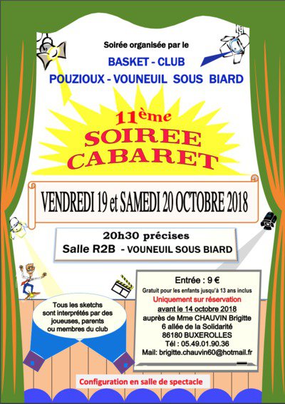 Soirée Cabaret du Pouzioux Vouneuil Basket Club