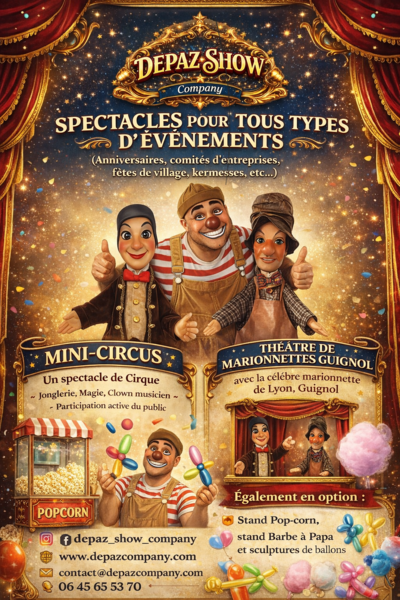 SPECTACLES POUR ENFANTS - CIRQUE & MARIONNETTES