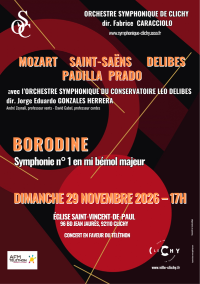 Concert musique classique en faveur du Téléthon Clichy 92110