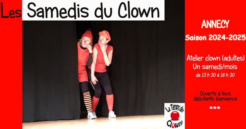 Cultivons la Joie - Ateliers "Les SAMEDIS du CLOWN" (adultes)