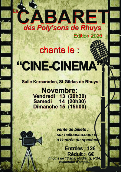 Le Cabaret présente son nouveau spectacle: Ciné-cinéma