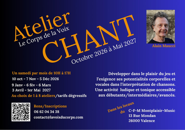 Le Corps de la Voix - Atelier Chant/Interprétation