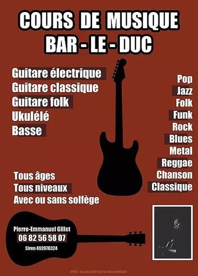 Pierre-Emmanuel GILLET - Cours de guitare et basse