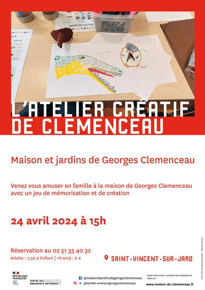 Atelier créatif à la maison de Georges Clemenceau