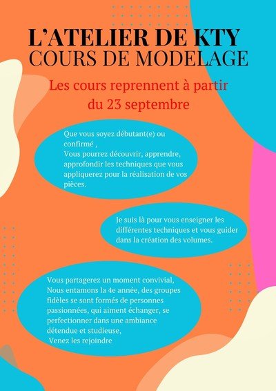 L'Atelier de KTY - Reprise des cours 2025 2026