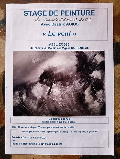 ATELIER PEINTURE thème du jour : "LE VENT"