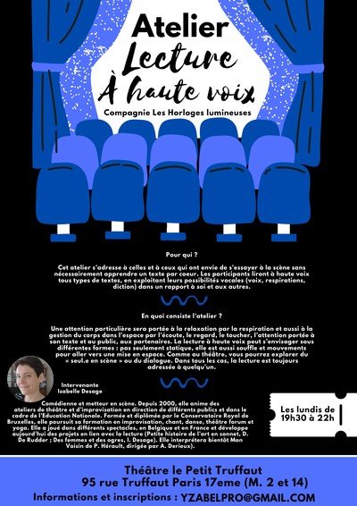 Compagnie Les Horloges lumineuses - Atelier lecture à haute voix