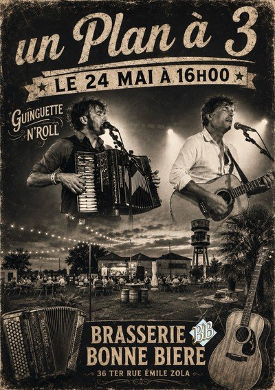 Concert un plan à trois à la brasserie Bonne Biere
