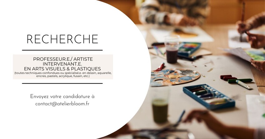Professeur·e d’art/Animateur.trice – Atelier d’art