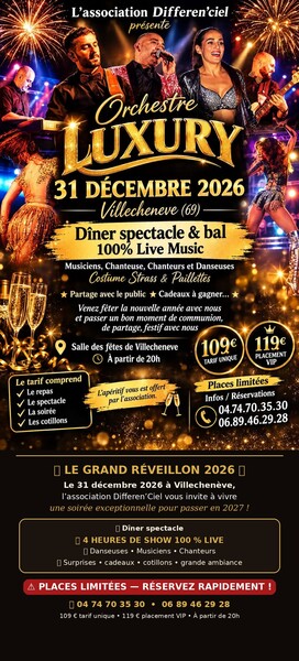 REVEILLON DE LA SAINT SYLVESTRE  - DINER SPECTACLE DANSANT