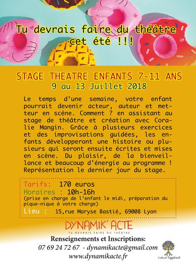 stage théâtre 7-11 ans -Lyon 8