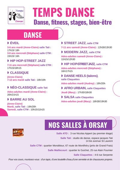 temps danse - cours de danse fitness et bien être 
