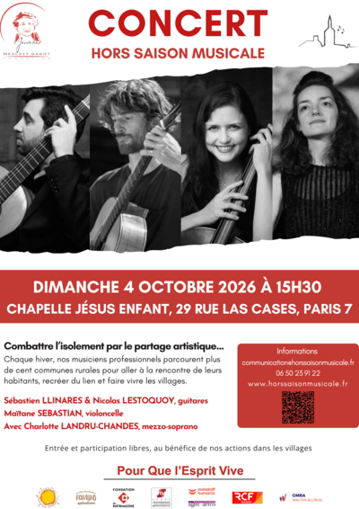 Hors Saison Musicale : Concert d'ouverture 2026-2027