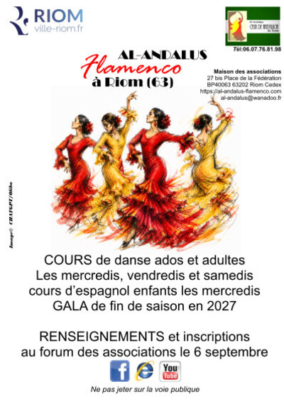 Association Al-Andalus - Cours de flamenco en Auvergne Puy-de Dôme