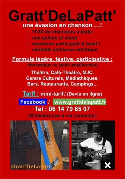 Gratt'DeLaPatt' - Artiste du spectacle vivant