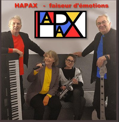 Hapax faiseurs d'émotions - Goupe 4 musiciens chanteur, clavier,sax et basse