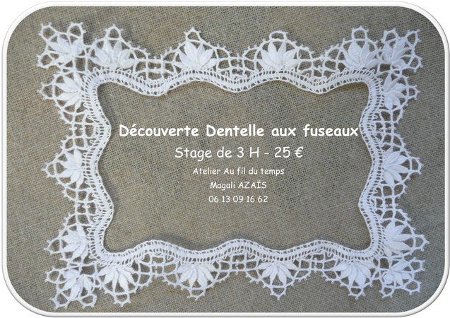 Au fil du temps - Magali AZAÏS  - Cours de dentelle aux fuseaux 