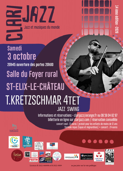 Clarijazz reçoit Thomas Kretzschmar quartet - jazz swing