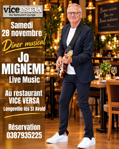 Dîner musical au VICE VERSA Live Music by Jo MIGNEMI