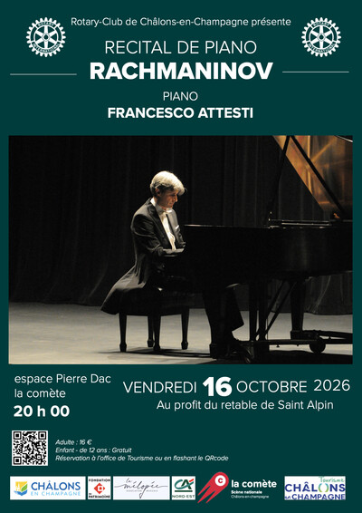 Francesco Attesti – Rachmaninov | Récital de piano caritatif