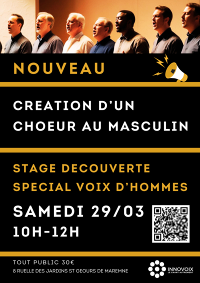 INNOVOIX SABINE REGNIER - CHOEUR AU MASCULIN