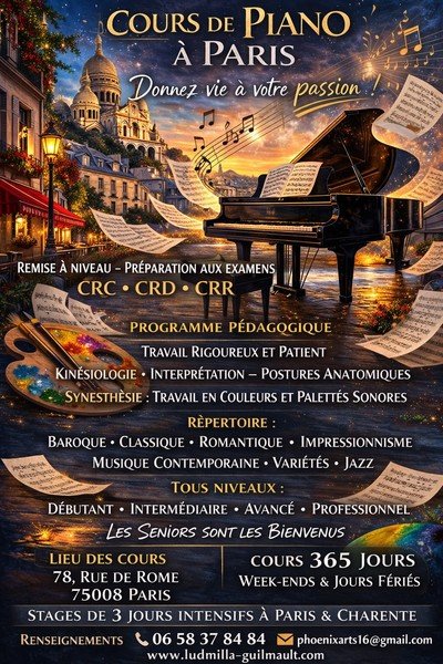 Ludmilla Guilmault - Cours autour du piano , et la musique prend vie