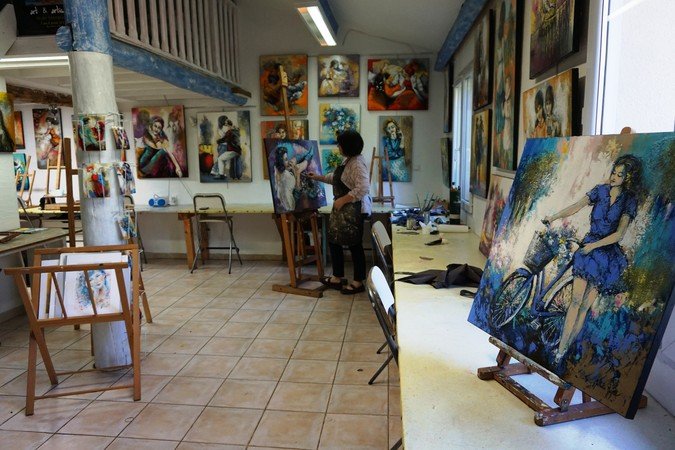 Nathalie Montel - cours de dessin et de peinture dans l'atelier de l'artiste