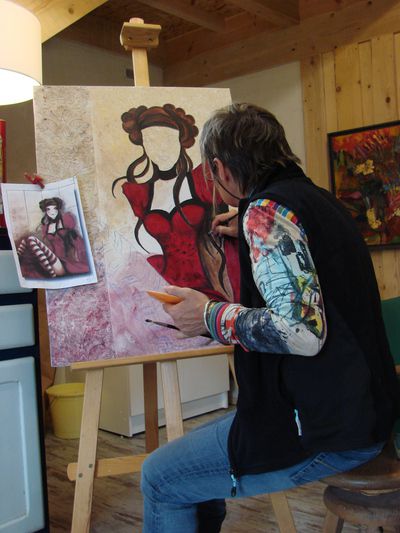 Stage de peinture au "Moulin du Bateau" en Haute-Loire, 20/21 et 22 juin 2014