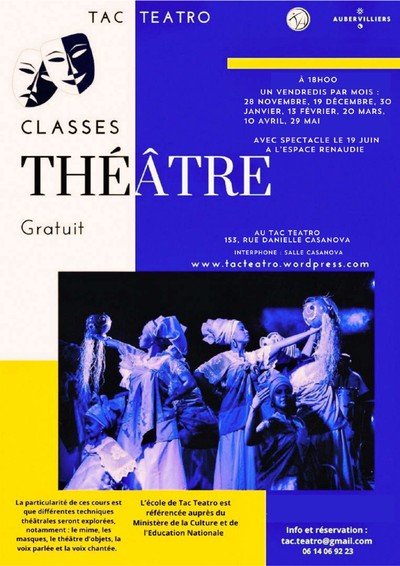 TAC Teatro - Classe de théâtre intergénérationnelle et pluridisciplinaire